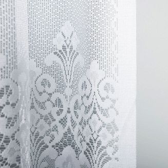 Firanka żakardowa gotowa na żabki NADIA 500x160 biała