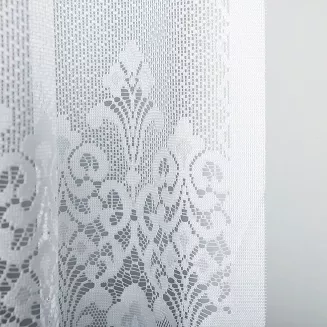 Firanka żakardowa gotowa na żabki NADIA 500x160 biała