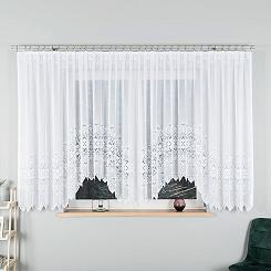 Firanka żakardowa gotowa na żabki NADIA 500x160 biała