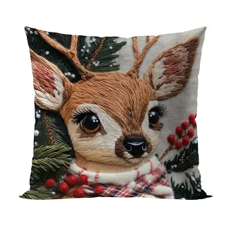 JELONEK Z EFEKTEM WYSZYWANIA Poszewka dekoracyjna VELVET 40x40cm kolor 004 beżowy PBN366/POP/004/040