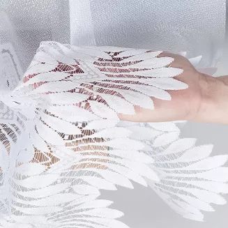 Firanka żakardowa gotowa na żabki FELICJA 600x160 biała