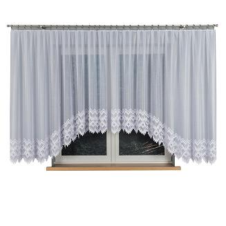 Firanka żakardowa gotowa na żabki FELICJA 600x160 biała