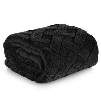 Koc narzuta CARO 70x160 Design91 czarny