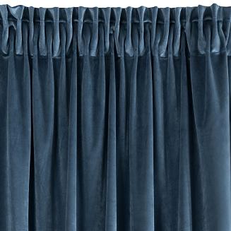 Zasłona gotowa na taśmie VILLA 140x270 Eurofirany granatowy