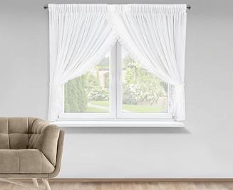 Firana gotowa na taśmie LUISA 400x160 Eurofirany biały