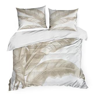 Pościel satynowa SPRING102 220x200 Eurofirany ciemnobeżowy