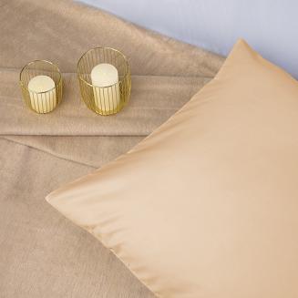 Poszewka satyna bawełniana 50x80 Darymex jednobarwna jasnobeżowa