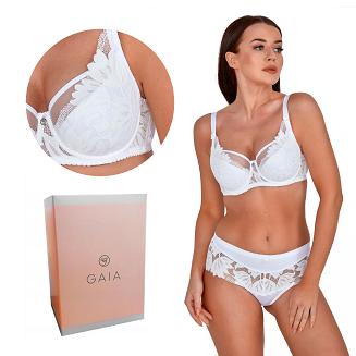 Biustonosz GAIA Semi-Soft Keto 1134 półusztywniany biały