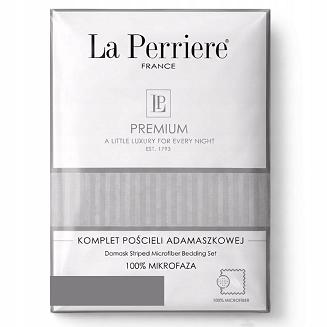 Komplet pościeli hotelowej adamaszek La Perriere 140x200 szara