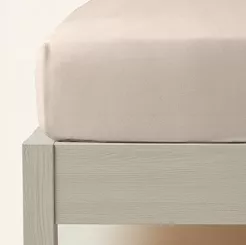 Prześcieradło flanelowe z gumką SIN 180x200 + 30 cm taupe