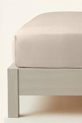 Prześcieradło flanelowe z gumką SIN 180x200 + 30 cm taupe