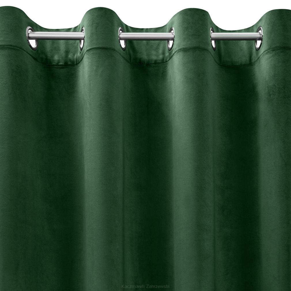 Zasłona gotowa na przelotkach ROSA 140x250 Design91 zielony