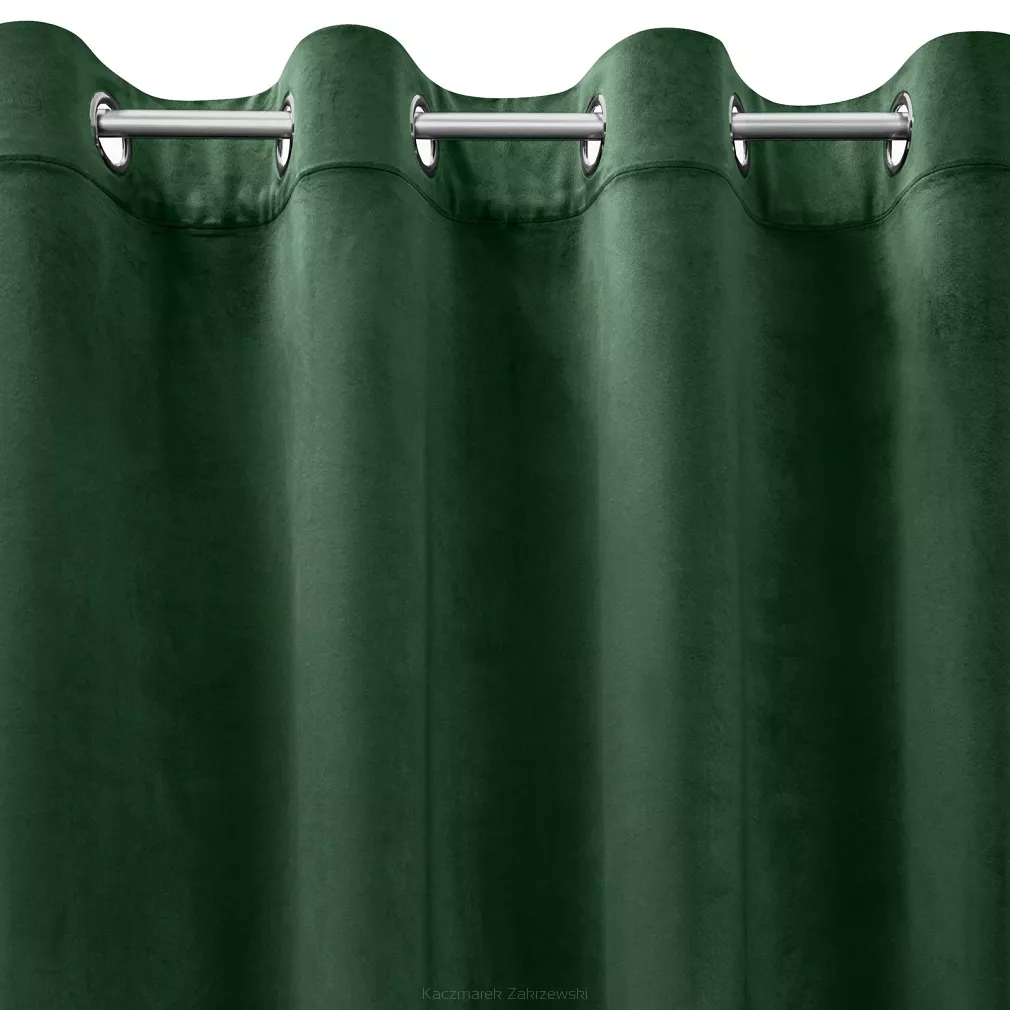 Zasłona gotowa na przelotkach ROSA 140x250 Design91 zielony