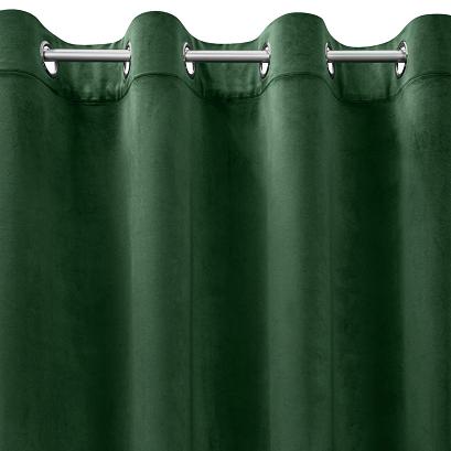 Zasłona gotowa na przelotkach ROSA 140x250 Design91 zielona