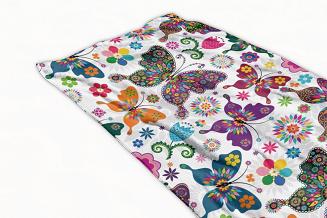 Ręcznik plażowy 100x180 biały folkowe motyle