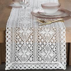 Obrus dekoracyjny MARY 40x140 Eurofirany biały