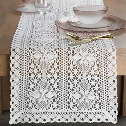 Obrus dekoracyjny MARY 40x140 Eurofirany biały