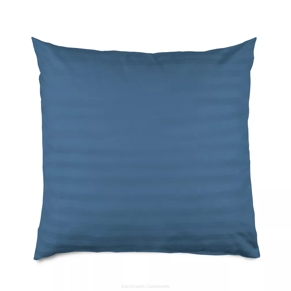 Poszewka satyna bambusowo-bawełniana STRIPE CORNFLOWER 40x40 Darymex jednokolorowa chabrowa