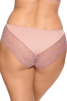 Figi damskie z koronką i tiulem Freja 1289 pudrowe