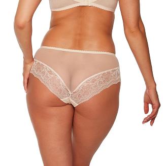 Figi damskie z koronką i tiulem Hannah 1207 beżowe