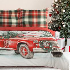 Komplet pościeli świąteczny POS 140x200 Eurofirany czerwony