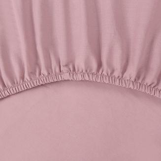 Prześcieradło satynowe z gumką BASIC 220x200x30 Eurofirany pudrowy róż