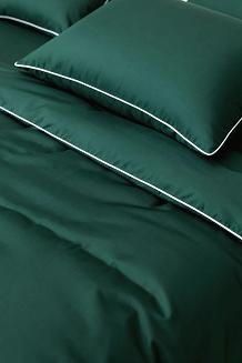 Pościel bambusowa 140x200 butelkowa z białą bizą