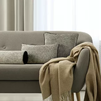 Poszewka dekoracyjna BARI 45x45 Eurofirany beżowa efekt melanżu