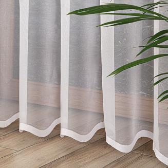 Firanka żakardowa gotowa na szelkach ELZA 140x250 biała