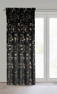 Zasłona gotowa na taśmie SELENA 140x270 Eurofirany czarny
