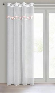 Firana gotowa na przelotkach MOON 140x250 Eurofirany biała