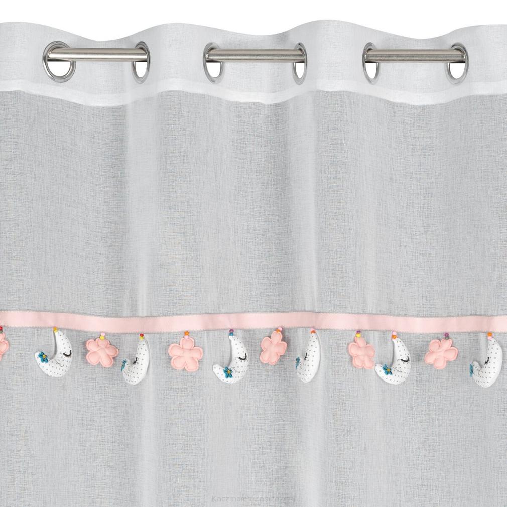 Firana gotowa na przelotkach MOON 140x250 Eurofirany biała