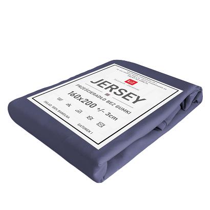 Prześcieradło jersey bez gumki 160x200 marengo