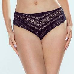 Figi damskie brazyliany półkryjące Hariet czarne