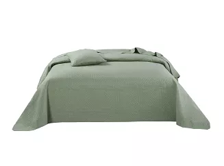 Narzuta dekoracyjna TRIO 240x220 pikowana szałwiowa