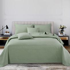 Narzuta dekoracyjna TRIO 240x220 pikowana szałwiowa