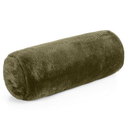 Poszewka dekoracyjna wałek NINA 15x45 Eurofirany oliwkowy futrzany i puszysty