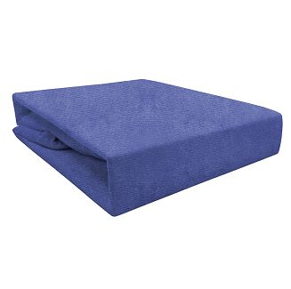 Prześcieradło frotte z gumką 120x200 granatowe