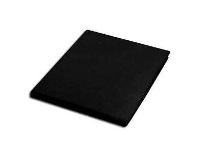 Prześcieradło satyna bawełniana bez gumki 200x220 czarne