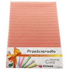 Prześcieradło z kory 160x200 100% bawełna łososiowe