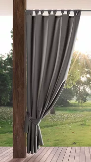 Zasłona gotowa na szelkach wodoodporna GARDEN 155x200 ogrodowa stalowa