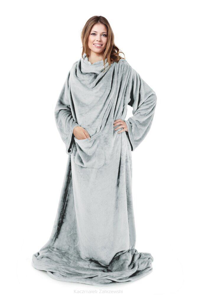 Koc narzuta TV 150x180 Design91 srebrny