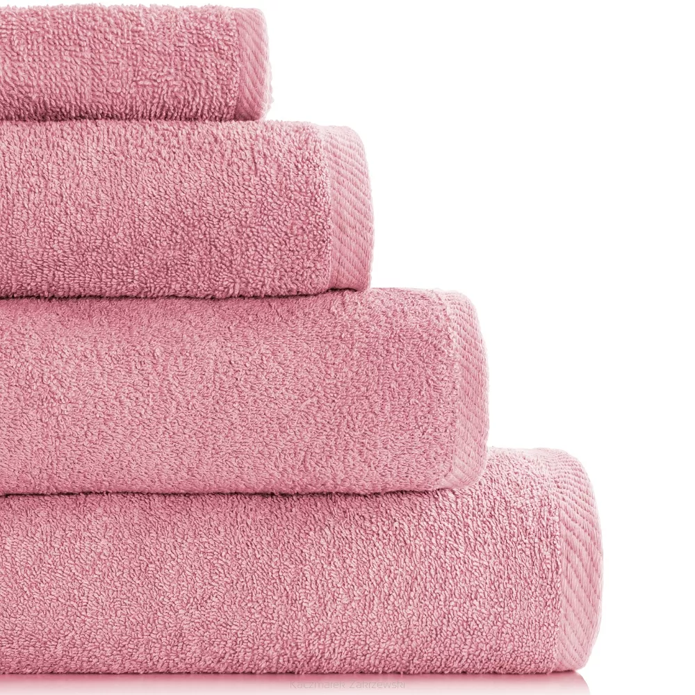 Ręcznik frotte Bari 100x150 gładki pudrowy