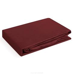 Prześcieradło satynowe z gumką NOVA3 100x200 Eurofirany burgundowe