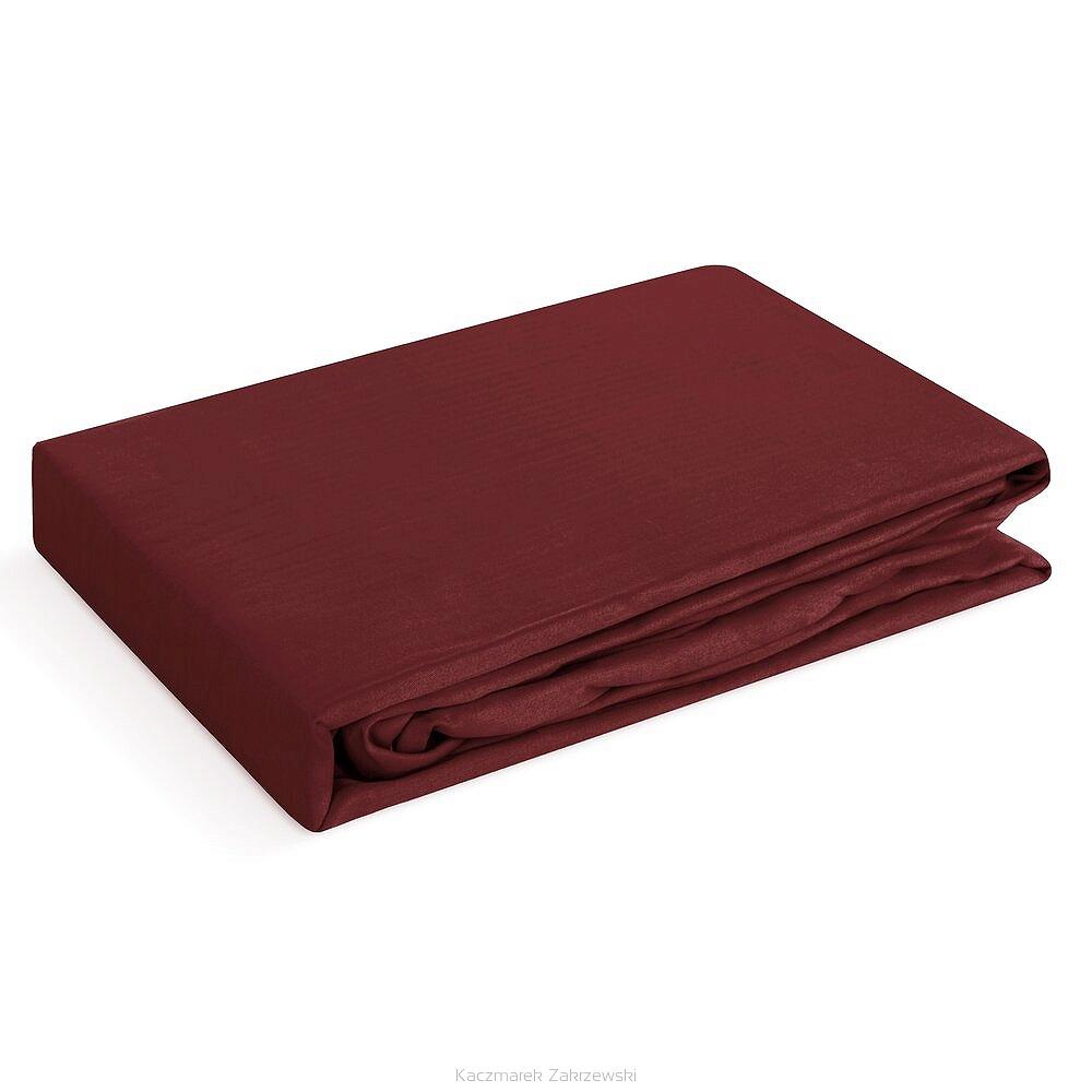 Prześcieradło satynowe z gumką NOVA3 100x200 Eurofirany burgundowe