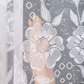 Firanka żakardowa gotowa na żabki MONIKA 300x160 biała