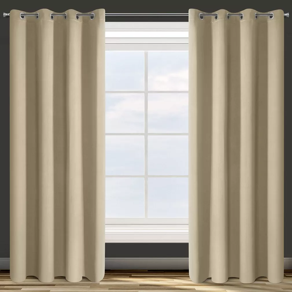 Zasłona gotowa na przelotkach PARISA 140x250 Design91 beżowy