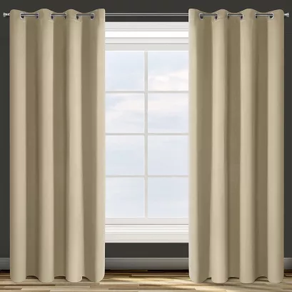 Zasłona gotowa na przelotkach PARISA 140x250 Design91 beżowa