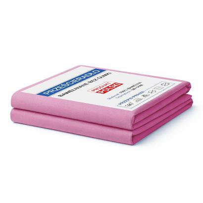 Prześcieradło bawełniane bez gumki 200x220 noris jasnoróżowe