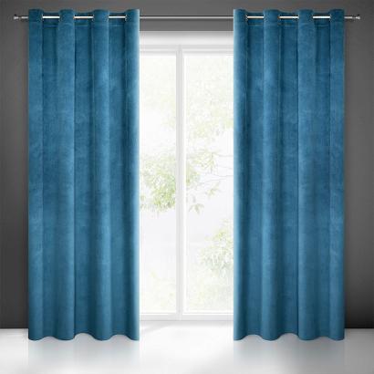 Zasłona gotowa na przelotkach MILO 140x250 Eurofirany granatowa